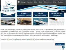 Tablet Screenshot of oysterriverboatyard.com